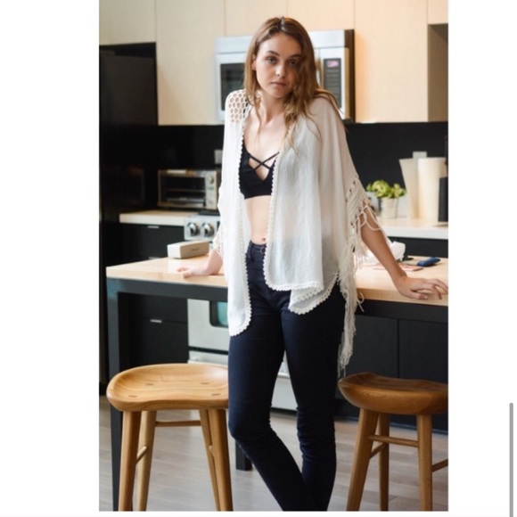 Last 1! New Tangier Boho macramé kimono Cardi - Picture 6 of 7